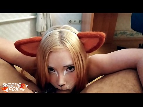 ❤️ Кицунэ заглотить хуй и сперма в рот Видео ебли на порно сайте pornohammer.ru ❤